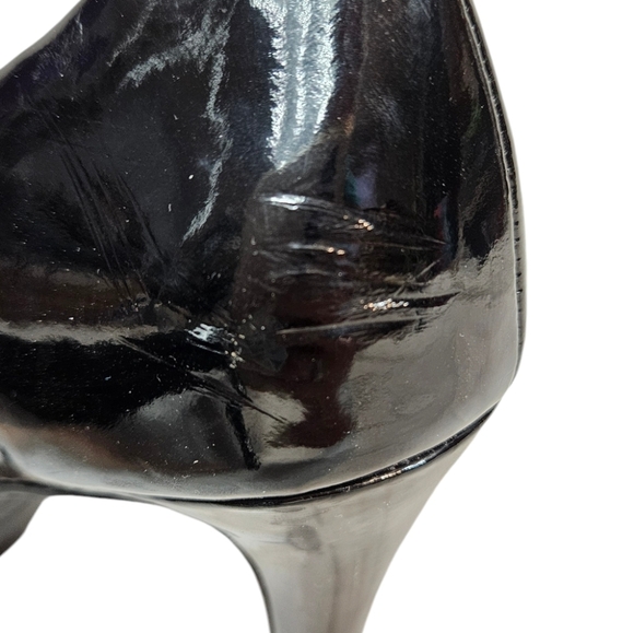 Fioni Black Kutzie Patent Leather & Faux Suede Stiletto Heels Size 8.5 Women's‎ - Picture 9 of 16